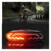 BIKIGHSmart Brake Sensing Bike Taillight 1500mAh Battery Adjustable Parameters Alarm Rear Light 6 Light Modes USB-Rechargeable IP65 Waterproof Bicycle Rear Light with 110dB Horn Wireless Remote