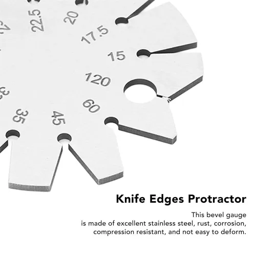 Bevel Angle Gauge Stainless Steel 15-120 Degrees High Precision Compact Protractor with Storage Box for Woodworking Cutting Tools Chisels Planer