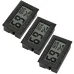 3Pcs Mini Hygrometer Thermometer Digital Temperature Humidity Monitor Compact Portable Design LCD Display Indoor Use