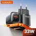 [GaN Tech] Toocki TC22331 33W 2-Port USB Charger USB-A+USB-C PD3.0 QC PPS Fast Charging Wall Charger Adapter EU Plug US Plug for iPhone 17 17 Pro 16 Pro Max 15 14 13 for Xiaomi 17pro for Huawei Mate XTs for Samsung for OPPO