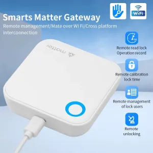 G6 Smart Matter Gateway Remote Control Unlock bluetooth to Wifi Router for Home Security Support Real-Time Monitoring