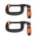 Heavy-Duty G-clamp C-Shaped Clip Swivel Jaw Pad Design and Easy Adjustment Feature for Optimal Clamping and Comfortable Handling