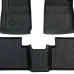 2XFront Floor Mats+1XRear Floor Mat TPE Rubber for For Chevrolet Colorad Crew cab 2015-2022