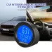 Car Solar Car Clock Temperature Gauge LED Digital Display Night Light Intelligent Car Thermometer Clocks Dashboard Thermometer Electronic Watch Time