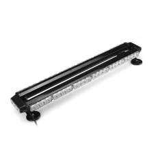 12V 28" 54LED Car Roof Double Side Emergency Strobe Flash Light Lamp Bar White and Amber For Car Truck Boat