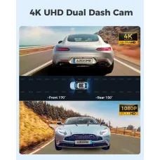 AZDOME GS63H Pro 2CH Dash Cam 4K with Super Night Vision 24H Parking Mode With 64G Memory Card Dual Dash Cam  4K+1080P Front Rear Cameras