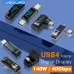90 Degree USB-C Adapter Right Angle U Shape USB4 Type-C Adapter 40Gbps with LED Display PD 140W 8K Extender for Thunderbolt 3/4