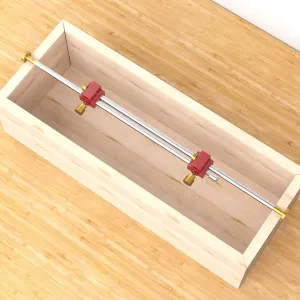 ENJOYWOOD 3 In 1 Modular Bar Gauge Bar Clamping Positioning Compass Tool Woodworking Scribe Circle Drawing Ruler for for Inside Corner / Outside Measurements