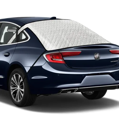 Car Rear Windshield Snow Cover 4-Layer For Winter Snow Frost Removal With Magnetic Edge And Windproof Belt Waterproof Dustproof Privacy for Seden