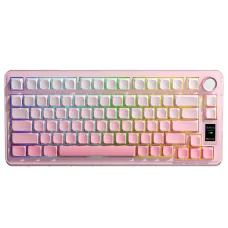 AULA S75 Pro Tri-mode Mechanical Keyboard with Display Screen 80 Keys 75% Layout Gasket Structure Hot Swappable RGB Backlit PBT Keycaps 4000mAh Gaming Keyboards
