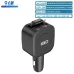 IBD 3 in 1 Multi-Port 96W Car Charger with Retractable Cable Fast Charging Type C PD30W USB QC30W PPS33W for for iPhone Galaxy Tablet