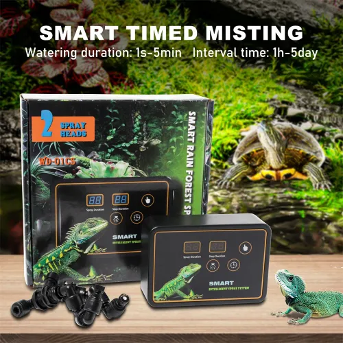 Reptile Intelligent Spray System Fogger Electronic Timer Terrarium Humidifier Automatic Mist Rainforest Kit Control Sprinkler