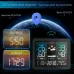 Digital Weather Station Alarm Clock Wireless Indoor Outdoor Thermometer with Atomic Clock Forecast Station with Calendar and Adjustable Backlight