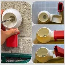 Electric Drill Dust Collector Guide Tool Compact Lightweight Design Efficient Dust Capture Works on Wood Stone Metal Fits Standard Water Bottle Interface