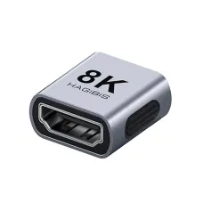 Hagibis AH30 HD Coupler 8K HD 2.1 Female to Female Connector Extension Cable Adapter for HDTV Monitor Laptops Projector TV