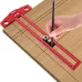 2 in 1 Woodworking Drilling Positioning Scribing Ruler Aluminum T Square Dowelling Jig Metric Inch Scale 6/8/10mm Sleeves TH-300mm TH-500mm