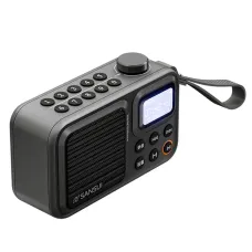 SANSUI F37 Mini Portable FM Radio Outdoor Bass bluetooth 5.3 Speaker Recorder with LED Display Hands-free Call Support TF USB Disk Playback MP3 Music Player with Lanyard
