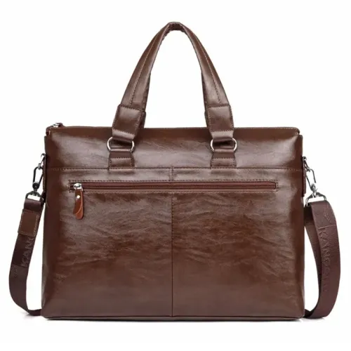 14-inch Men's Hand Bag Large Capacity Business Casual Briefcase Simple Fashionable Sold Laptop Messenger Bag for Work Travel