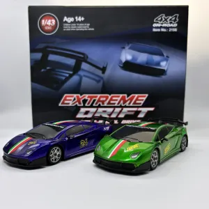 HBX 2198 RTR 1/43 2.4G 4WD Mini RC Car Gyro Race LED Light Full Proportional Remote Control High-Speed Motor On-Road Racing Micro Vehicle Model Boys Gifts Toys