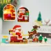 3009 Santa Sleigh DIY Cloud Frame Mini MOC Building Blocks Kit Christmas Decoration LED Night Light Creative Merry Christmas Gift
