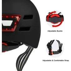 Ultralight Cycling Helmet Bicycle Helmet Electric Scooter Helmet Smart Tail Light Bike for Bicycle Cycling Rock Roller Skating