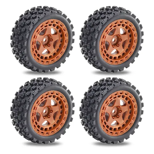 4PCS Upgraded Tires Wheel Rims for Arrma 1/18 2S Typhon Grom RC Cars Vehicles Models Spare Parts Accessories
