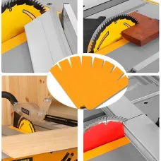 Zero Gap Woodworking Tape for More Accurate Cuts On Miter Saw Table Saw PVC Self Adhesive Strips for Positioning Wood Cutting 2 x 14 Inch Yellow 10 Pcs