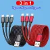 6A 100W USB-A to Type-C+Type-C+Type-C Cable Fast Charging Data Transmission Copper Core Line 0.2M/1.2M Long for iPhone 16 16 Pro 15 14 for Samsung Galaxy S25 for Xiaomi 15 Ultra