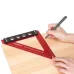 ENJOYWOOD 200mm Aluminum Alloy Carpenter Square Triangle Ruler Woodworking Precision Hole Positioning Square