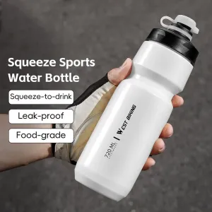 WESBIKING 550ML Extrusion Bicycle Water Bottle Portable Lightweight Drop-resistant Leak-proof Sports Bike Kettle for MTB Outdoor Cycling