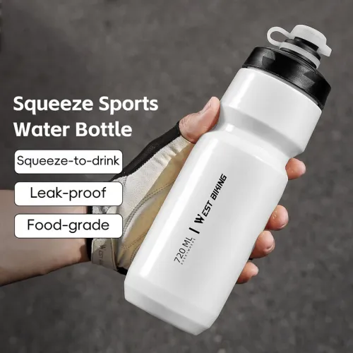 WESBIKING 550ML Extrusion Bicycle Water Bottle Portable Lightweight Drop-resistant Leak-proof Sports Bike Kettle for MTB Outdoor Cycling