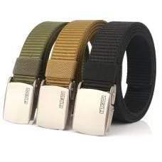 High-Quality Breathable Tactical Belt Military Nylon Waist Support Strap Sports Hunting Training Hiking Outdoor Army Gear Waistband Tactical Canvas Belt Woven Canvas Belt