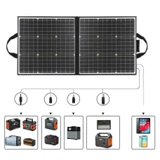 UDirect FlashFish 50W 18V Portable Solar Panel Foldable Solar Charger for Camping Power Generator SP50W