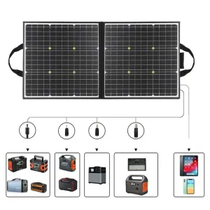 UDirect FlashFish 50W 18V Portable Solar Panel Foldable Solar Charger for Camping Power Generator SP50W