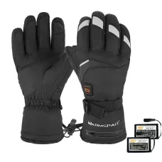 WARMSPAC3-Modes Electric Heated GlovesFull Fingers Heating Winter Gloves Men Women Waterproof Tactical Mittens