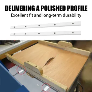 2PCS Table Saw Crosscut Sled Miter Bars with Pre-drilled Holes 3/4" x 3/8" x 17" Precise Woodworking Cuts Easy Installation