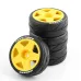 4PCS Rally Drift On-Road Tires Wheels 12mm Hex for 1/10 HPI KYOSHO TAMIYA TT02 RC Car Vehicles Model Parts