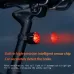 Wind&Moon WT09Smart USB Rechargeable Waterproof LEBike Rear Light with Smart Brake Sensing for Night Cycling and MTB