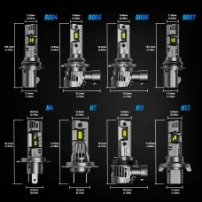 NOVSIGHT A500-N99 Series 2PCS 24000LM LED Car Headlights IP68 Waterproof 100W 6500K Car LED Headlamps High Brightness