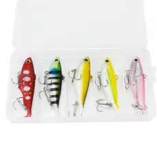 5Pcs Slow Mixed Minnow Fishing Lure Set Artificial Hard Bait Carp Mini Fishing Lures Fishing Bait