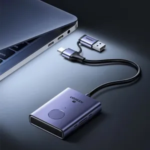 UGREEN CM711 1080P 60Hz Wireless Transmitter Receiver Extender with HD/VGA/Audio Port 2.4G+5.8G Dual Band WiFi 50m Range Wireless Projection Dongle to TV Mirror Adapter