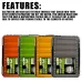 SAMOLLA 10 Compartments Small Double Fishing Tackle Box Portable Handle Lure Baits Container Y-slot Storage Organizer