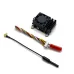FPV AIO System 5.8G 48CH 2W VTX 1000TVL 2.5mm FPV Camera Built-in Mic MMCX Antenna VTX Cooling Fan 2-4S Compatible for RC FPV Racing Drone Enthusiasts