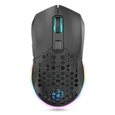 HXSJ T28 Dual Mode Wireless Mouse Hollow Design 800-4800DPI RGB Backlight 600mAh Rechargeable 2.4G/bluetooth Gamer Mice