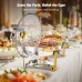 WARMOUNTGold Chafing Dish Buffet Set 2/4/6 Pack, 5QRound Stainless Steel Chafers and Buffet Warmers Sets with Glass Lid & Lid Holder for Parties Catering Events, Polished & No Finger Cuts