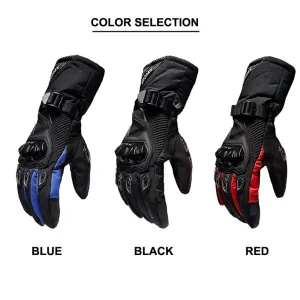 SUOMY Motorcycle Gloves Waterproof Windproof Winter Warm Touch Screen Anti Slip Protective Knuckle Guard Cold Resistant Moto Riding Gloves