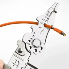 Multi Functional Wire Stripping Pliers 5 in 1 Cutting Crimping Wrenching Tool Non Slip Handle High Quality Metal Electrician Pliers for DIY Home Improvement Electrical Repairs Craft Projects