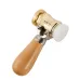 HONGDUI KM-18 Mallet Hammer 22-Ounce Brass Head Mallet Replaceable Plastic Hammer Heads Nylon Inserts Comfortable Handle Reduces Hand Fatigue