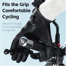 WESBIKING Self-locking Cycling Gloves Windproof Warm Fleece Sports Gloves Waterproof Flip-on Touchscreen Non Slip Skiing Gloves