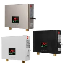 NovuLife Instant with Remote Control Water Heater Wall Mounted Electric Hot Water Heater Thermostat Fast Heating Kitchen Bathroom Shower